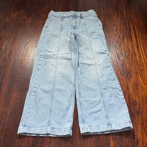 Gap Jeans Womens 14 Blue High Rise Stride Wide Leg Baggy Stretch Denim‎ 90s Boho